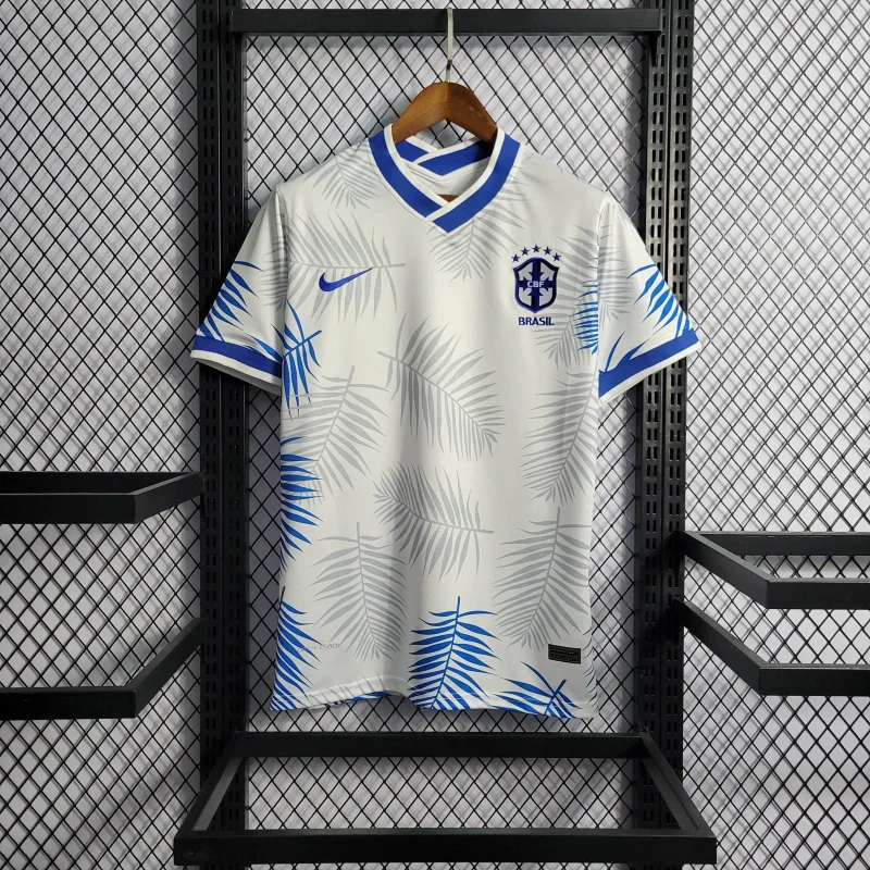 2022 Brazil Blue Beach Football Jersey