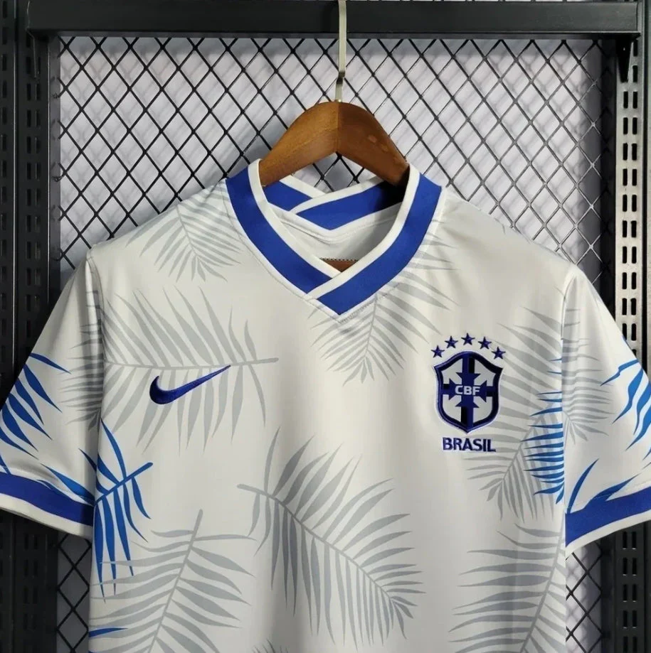 2022 Brazil Blue Beach Football Jersey 3