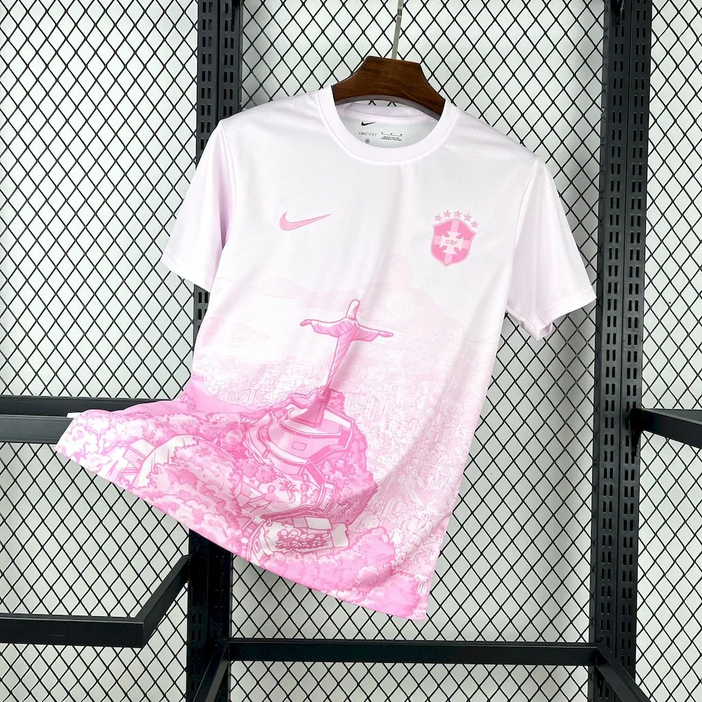 2026 Brazil Special Edition Pink Rio Football Shirt