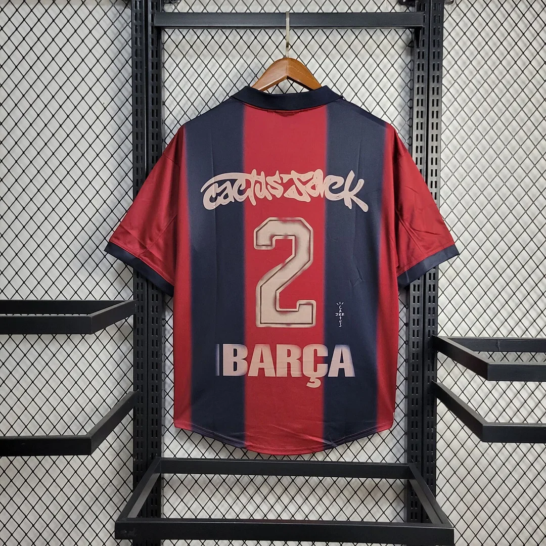 Barcelona x Travis Scott Retro 2000/01 Home Skeleton Jersey alternate view
