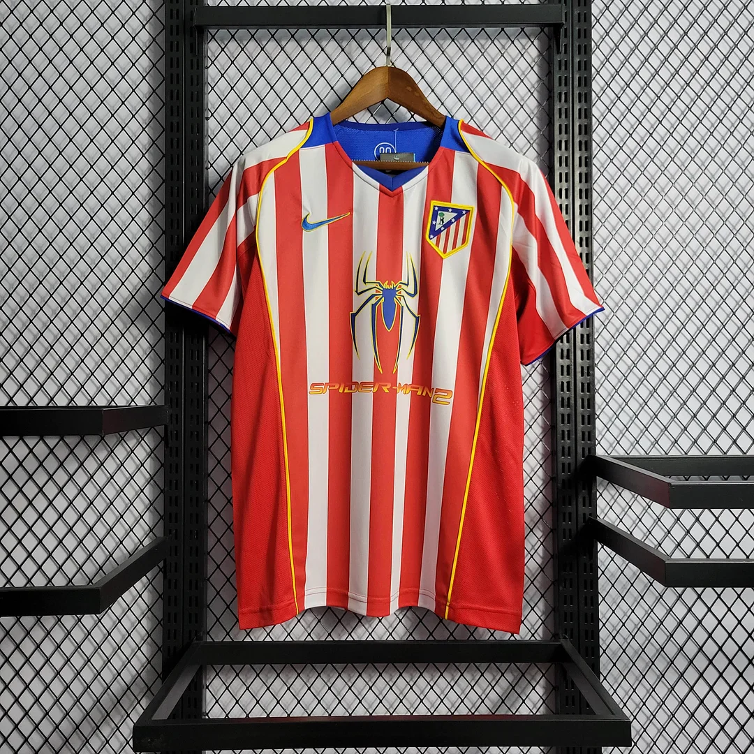 2004/2005 Retro Atletico Madrid Home Soccer Jersey