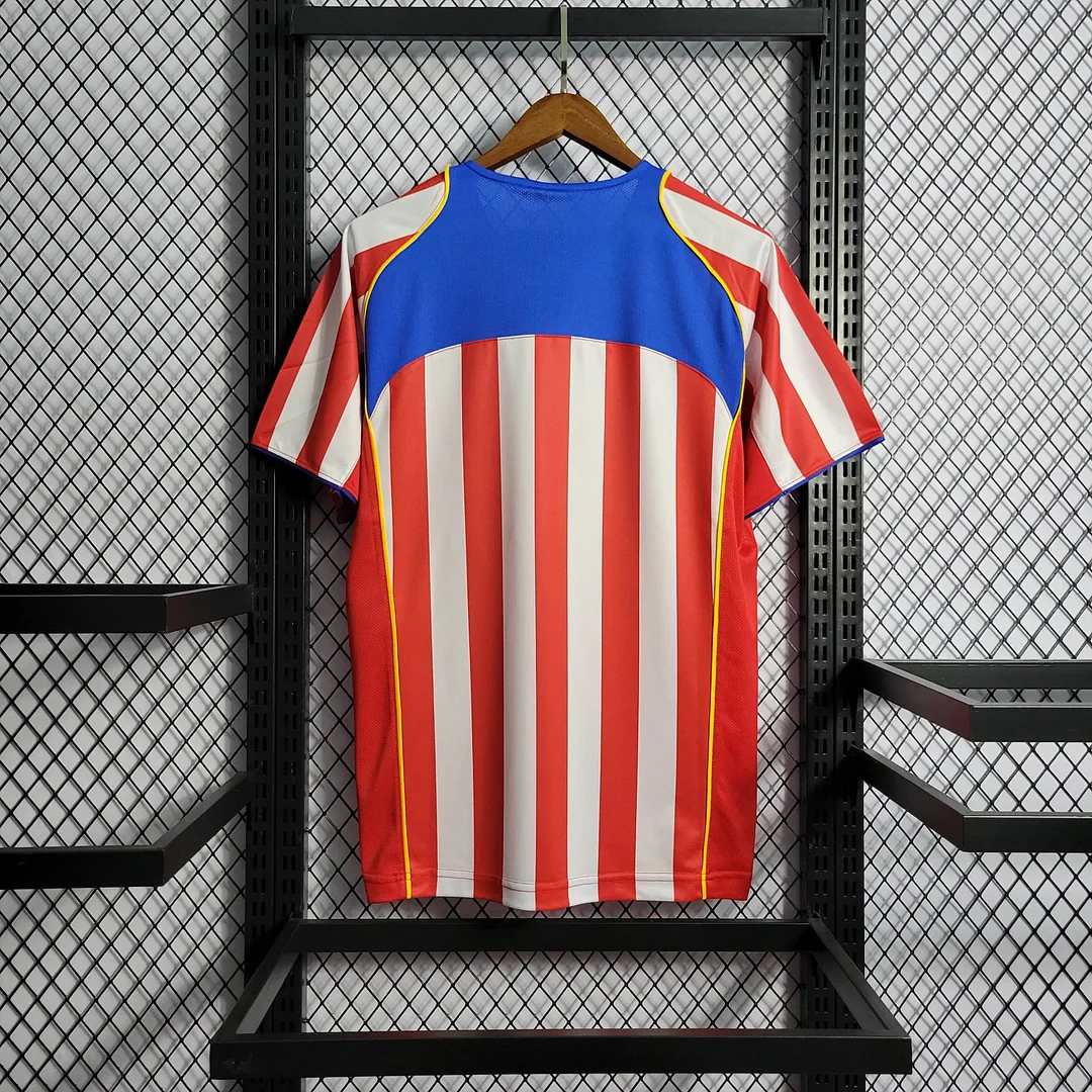 2004/2005 Retro Atletico Madrid Home Soccer Jersey alternate view