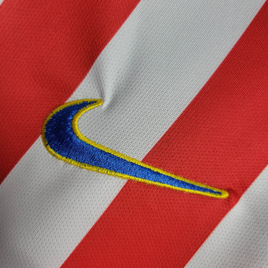 2004/2005 Retro Atletico Madrid Home Soccer Jersey 5
