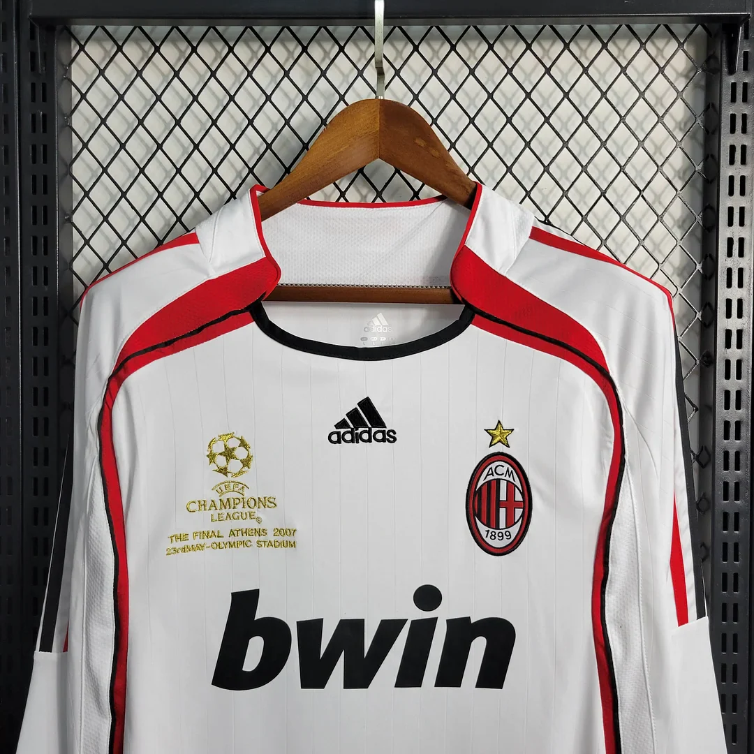 2006/2007 Retro Long Sleeve AC Milan Away Football Shirt 3