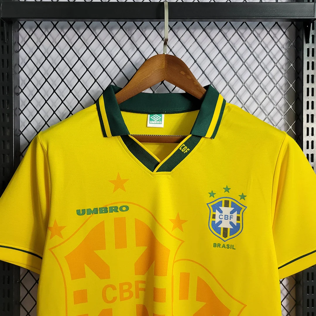 1994 Retro Brazil Soccer Jersey Home 4
