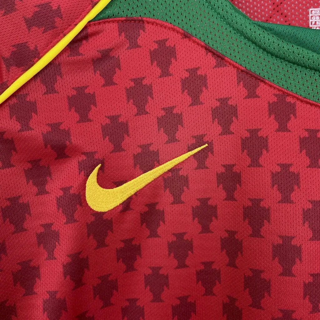 2004 Retro Portugal Home Football Shirt 3