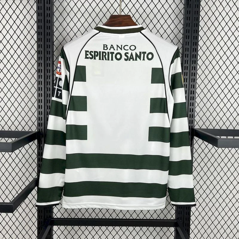 2001/2003 Retro Long Sleeve Sporting Lisbon Home Football Shirt alternate view