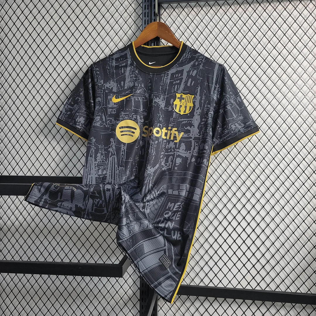 2023/2024 Barcelona Special Edition Black Football Shirt 3