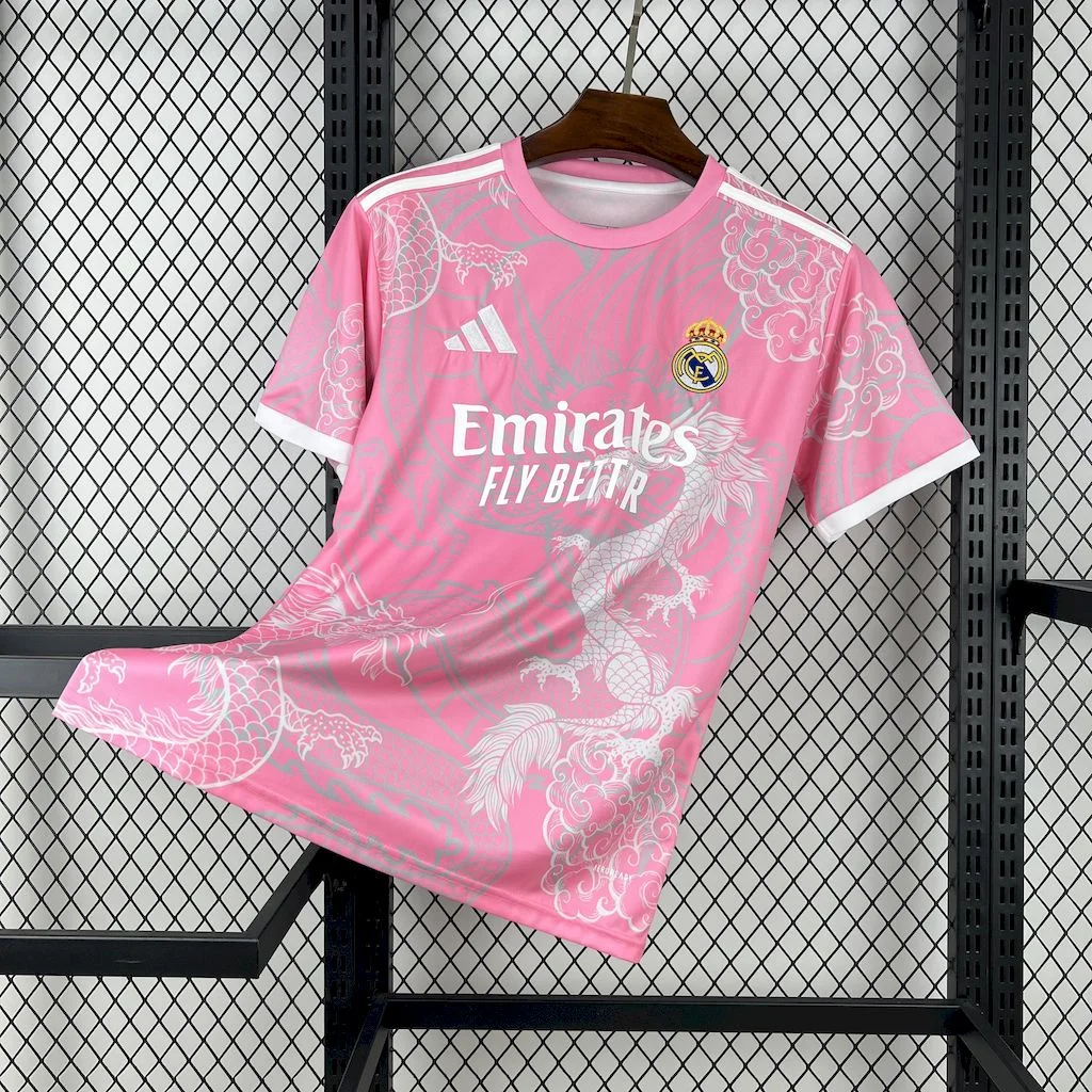 2025/2026 Real Madrid Pink Dragon Special Edition Jersey