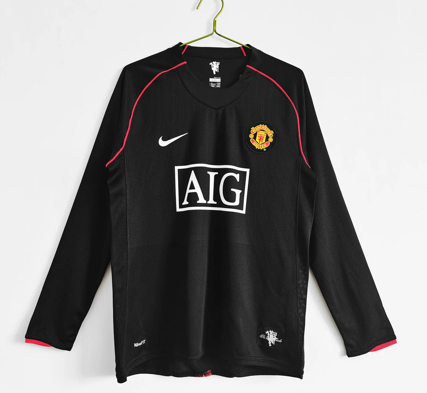 2007/2008 Retro Manchester United long Sleeve Soccer Jersey Third Away