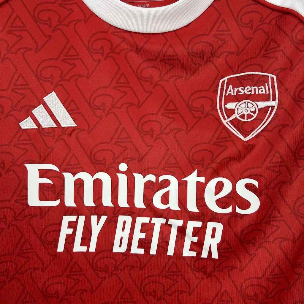 2025/2026 Arsenal Home Football Shirt Kids Size 3