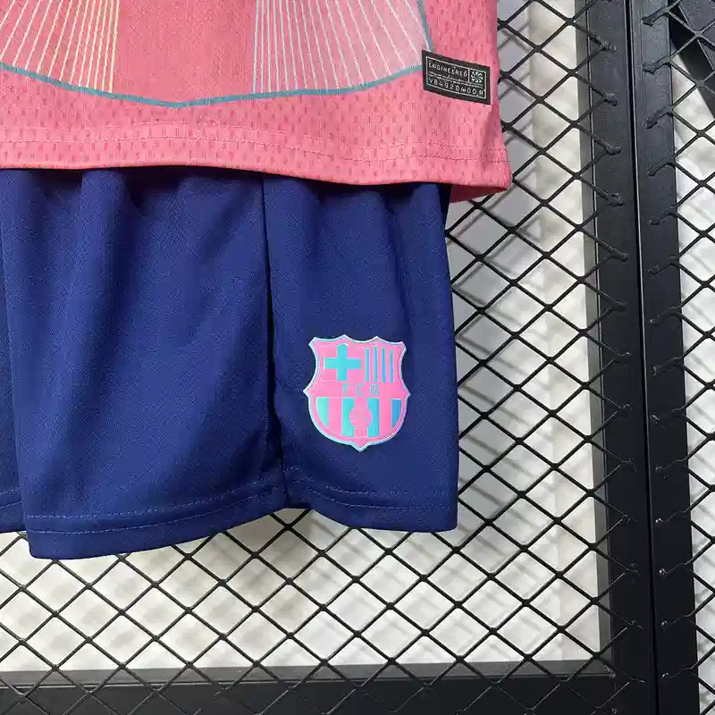 2025/2026 Kids Size Barcelona Special Edition Pink Football Shirt 4
