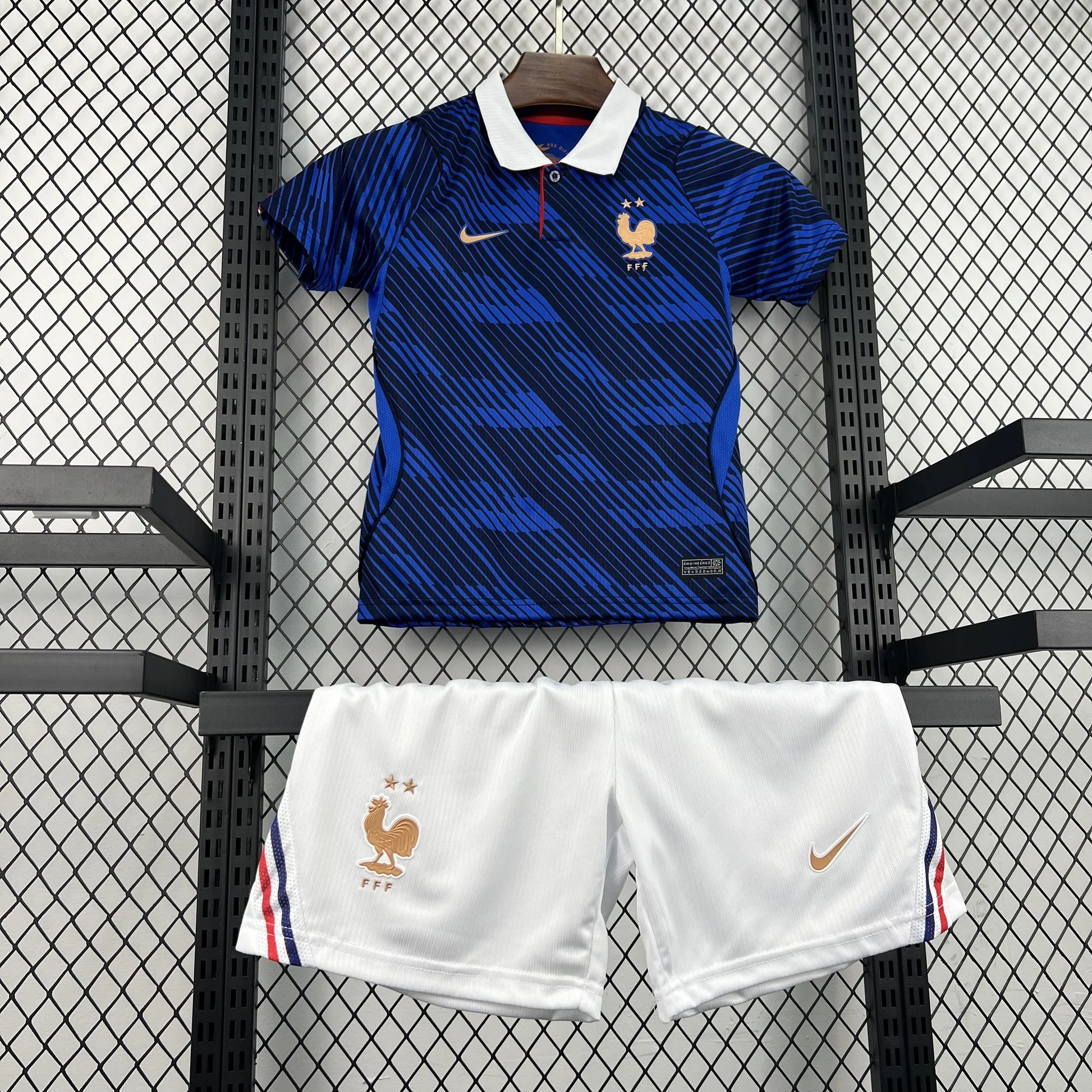 2026 France Home World Cup Kids Size Football Shirt 3