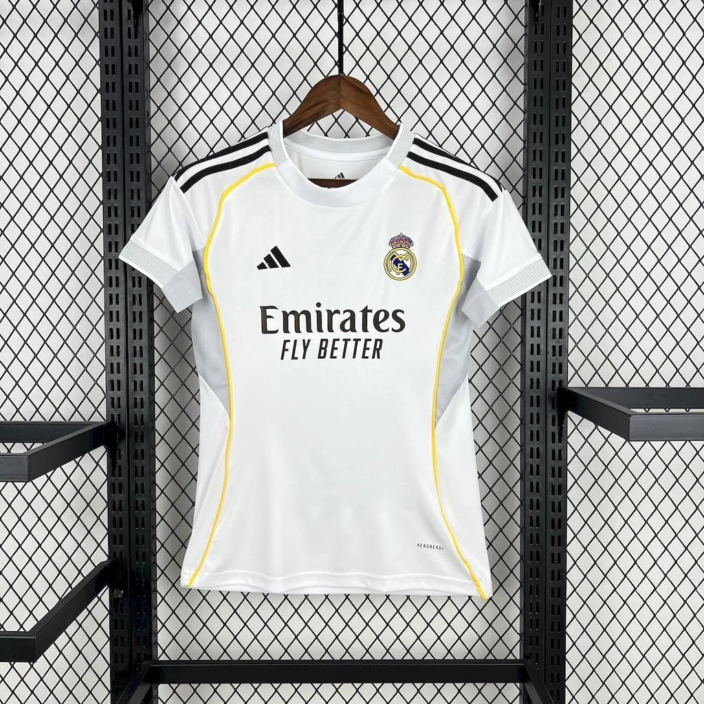 Womens 2025/2026 Real Madrid Home Football Shirt